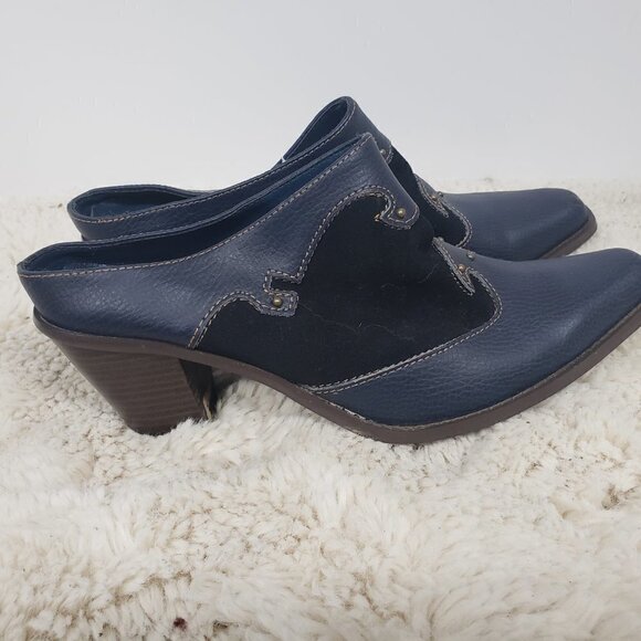 Unbranded Blue Western Heeled Mule 10 - Picture 4 of 11